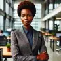 DALL·E-2024-07-11-08.51.32-A-professional-African-woman-in-her-40s-with-short-natural-hair-wearing-a-smart-business-suit-standing-confidently-in-a-modern-office-setting.-The--90x90